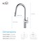 Kibi Hilo Single Handle Pull Down Kitchen Sink Faucet KKF2008CH - alternate 4